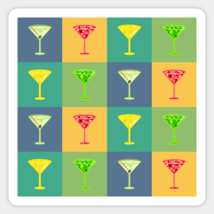 Martinis Pattern | Pop Art Sticker